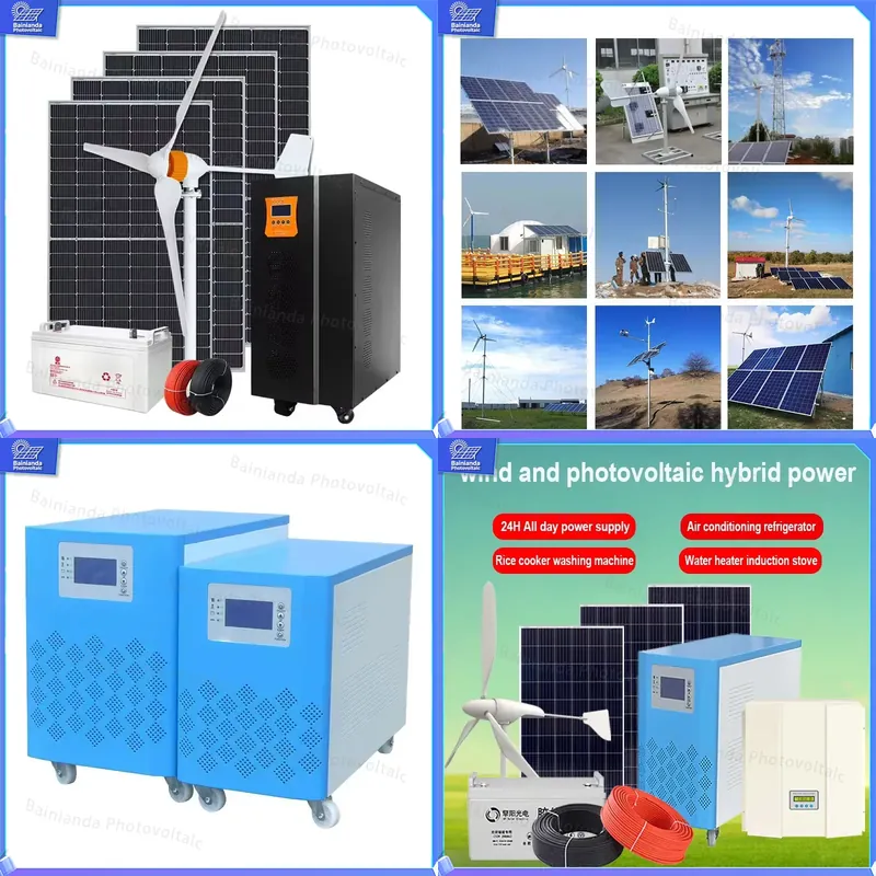 Renewable Energy Grid - 3KW 5KW 8KW ハイブリッド風力太陽光発電システム MPPTコントローラー オフグリッド電源キット