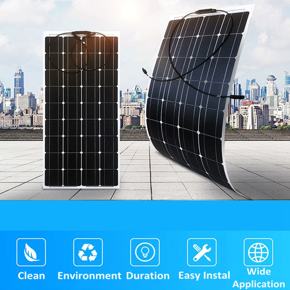 Flexible Solar Panel - フレキシブルソーラーパネル,500W, 250W, 18V,充電器システム,家庭用