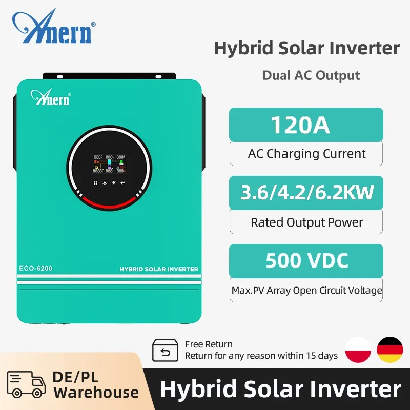 Flexible Solar Panel - ソーラーオフグリッドインバーターハイブリッド 3600W 4200W 6200W ハイブリッドソーラーインバーターコントローラー 24V