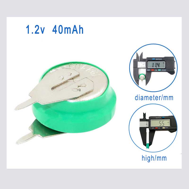 Renewable Energy Technology - 充電式バッテリー,コイン,おもちゃ,タイマー,LED,カレンダー,太陽エネルギー用のはんだ付けピン付き1.2v 40mah