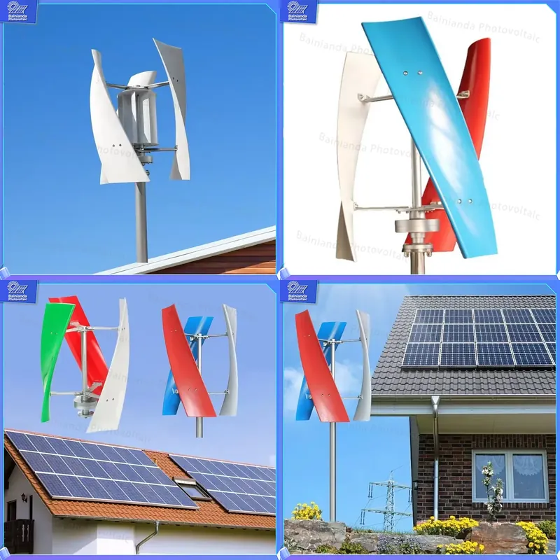 5KWハイブリッドソーラー風力タービン発電機垂直軸家庭用エネ - Renewable Energy Grid のレビューと価格