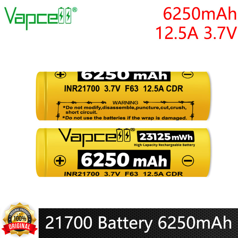 新しい高容量 21700 バッテリー Vapcell F63 - Renewable Energy Technology のレビューと価格