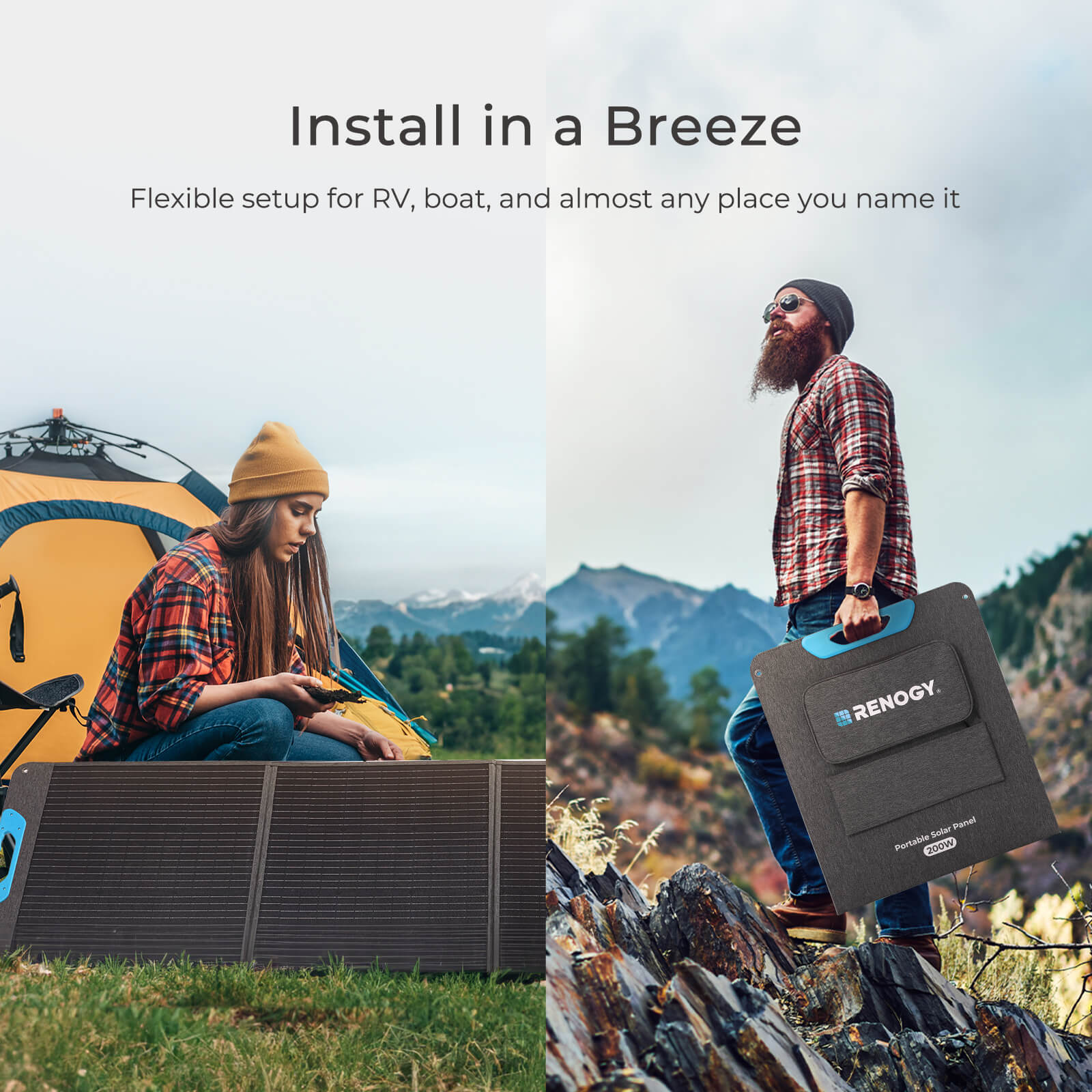Renogy-ポータブルソーラーパネル,防水,ip65,折り - Renewable Energy Kits のレビューと価格
