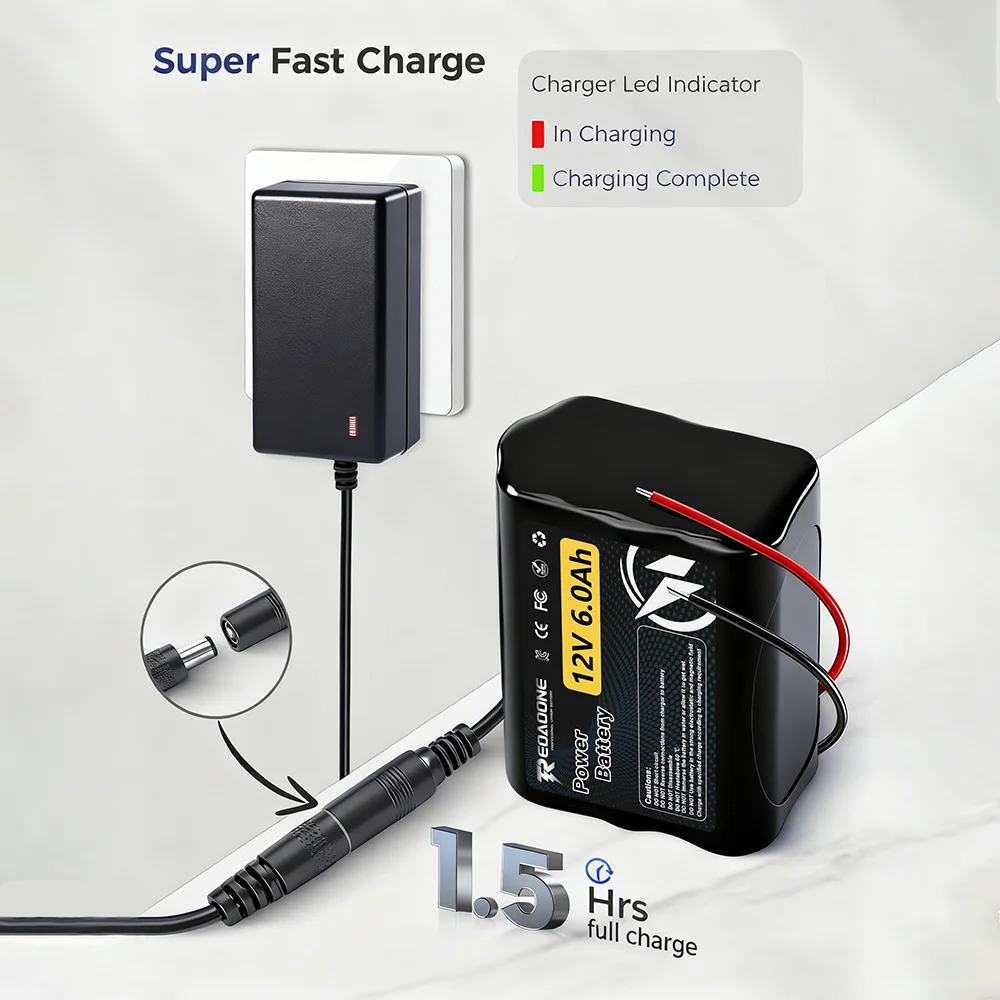 新しいユニバーサル6000mAh 12V充電式バッテリー、B - Renewable Energy Technology のレビューと価格