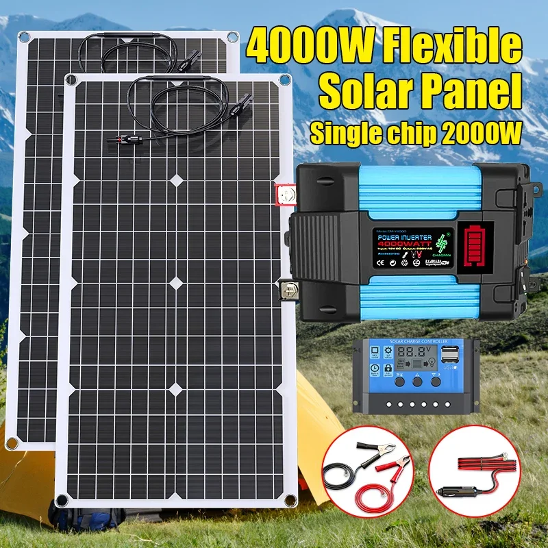 4000W ソーラーパネルキット 12V から 110V/2 - Renewable Energy Kits のレビューと価格