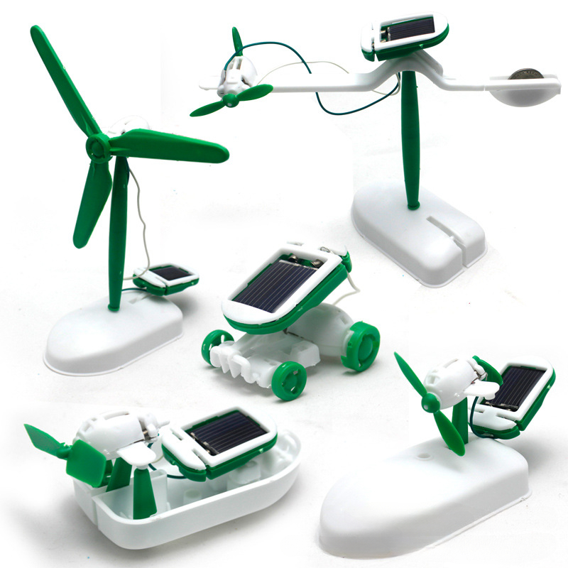 6-in-1 ソーラーパワーロボットキット組み立て船ファン風 - Renewable Energy Kits のレビューと価格